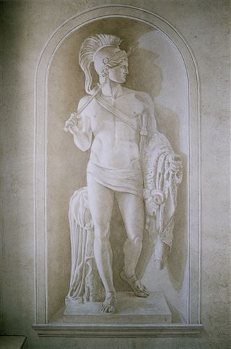 Trompe l'oeil with a plaster mask of Dante - Galerie Kugel